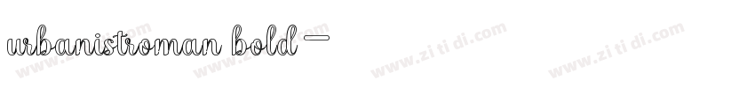 urbanistroman bold字体转换